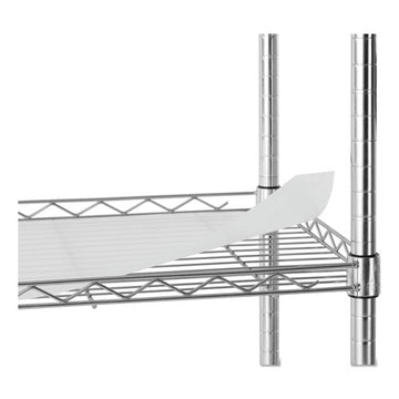 Alera® 5-shelf Wire Shelving Kit With Casters And Shelf Liners, 48w X 18d X 72h, Silver freeshipping - TVN Wholesale